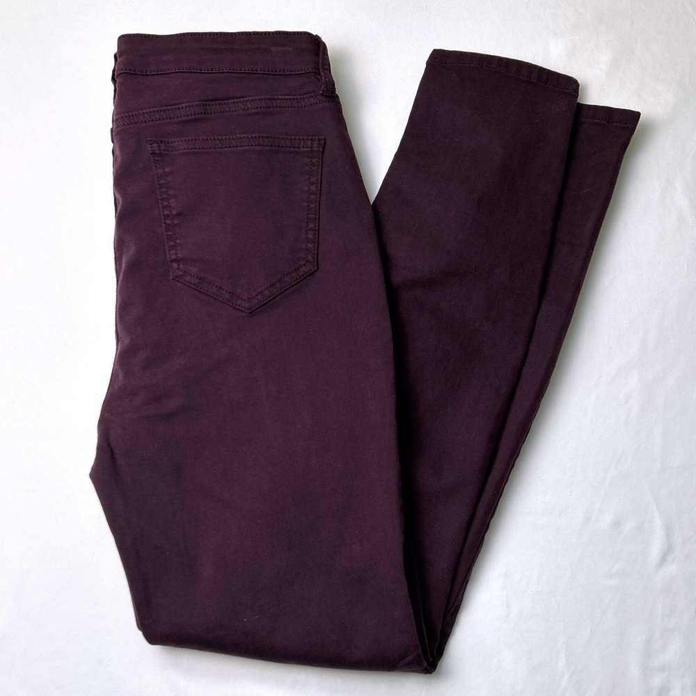 Buffalo David Bitton Womens Hanna High Rise Skinny Jeans Dark Burgundy Size 8/29